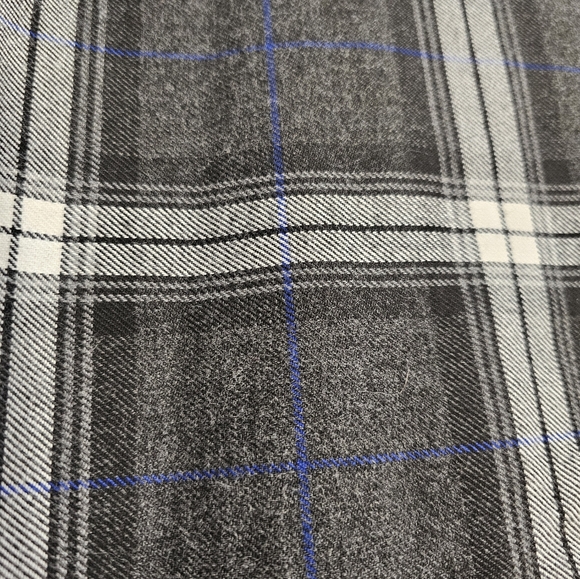 St Michael's girls pleated plaid skirt long grey, white blue size 12 Vintage - Picture 9 of 11